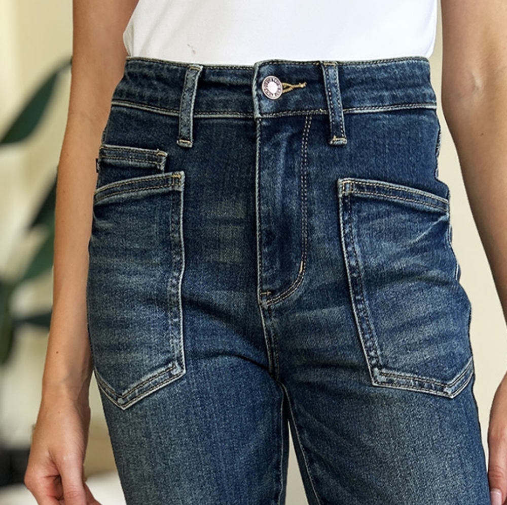 Judy Blue High Rise Dark Blue Stretch Jeans - Picture 5 of 16